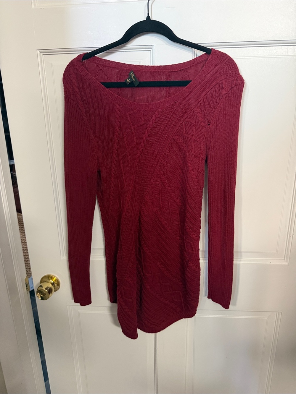 Cupio Burgundy Knit Sweater